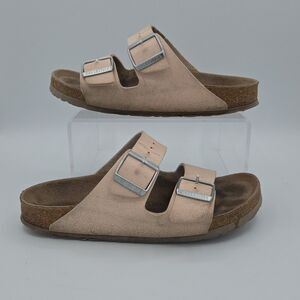 Birkenstock Arizona Two Strap Pink Ladies Size 38 US Size 7 - 7.5 Slides Slip On